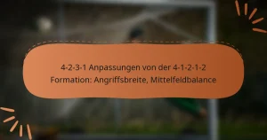 4-2-3-1 Anpassungen von der 4-1-2-1-2 Formation: Angriffsbreite, Mittelfeldbalance