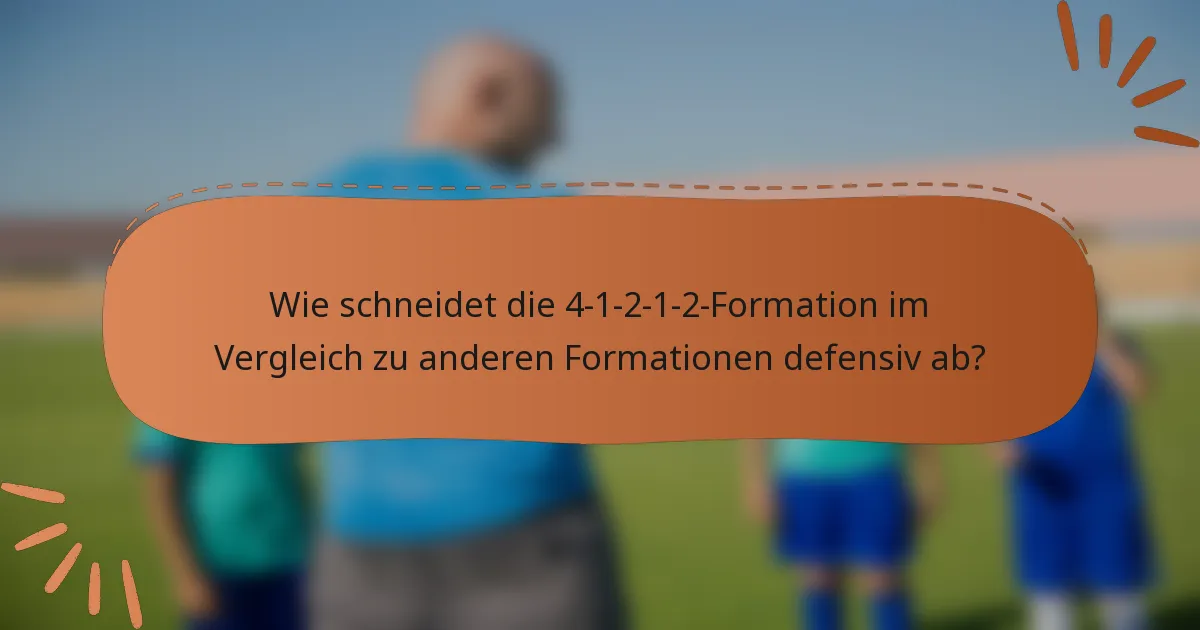 Wie schneidet die 4-1-2-1-2-Formation im Vergleich zu anderen Formationen defensiv ab?